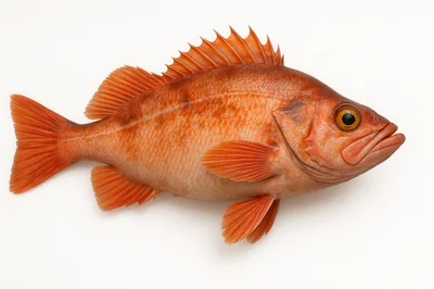 Studio Shot Of A Vibrant Red Rockfish