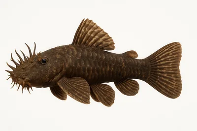 Bristlenose Pleco Fish Isolated On White Background