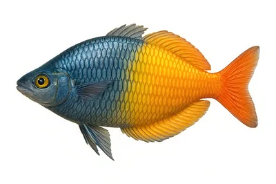 Boeseman's Rainbowfish Isolated On White Background