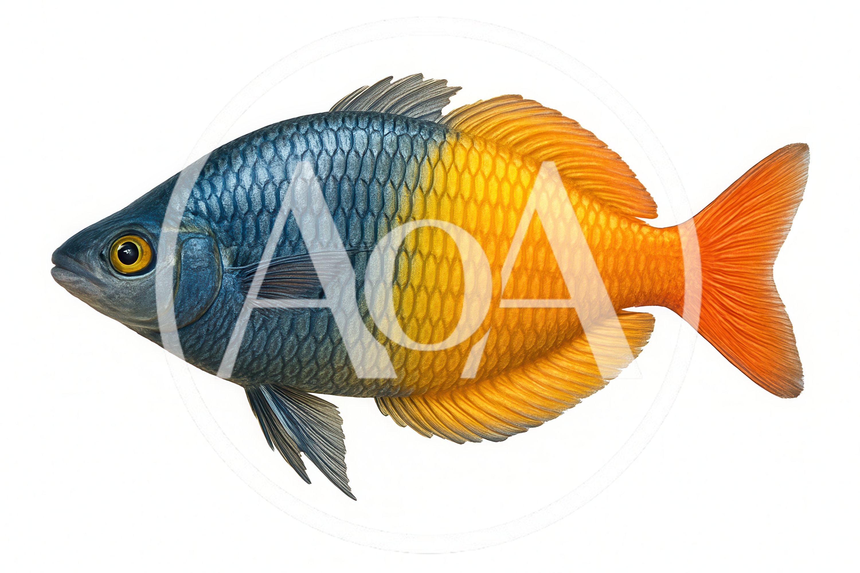 Boeseman's Rainbowfish Isolated On White Background