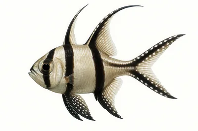 Banggai Cardinalfish Isolated On White Background