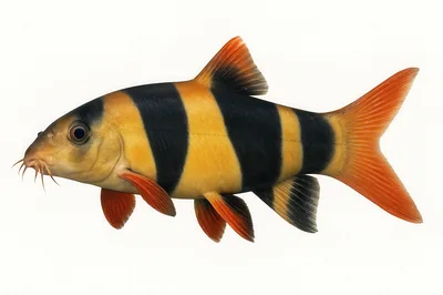 Clown Loach Fish Isolated On White Background