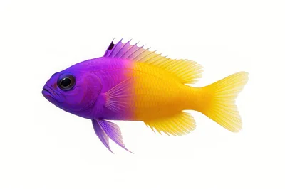 Royal Gramma Fish Isolated On White Background