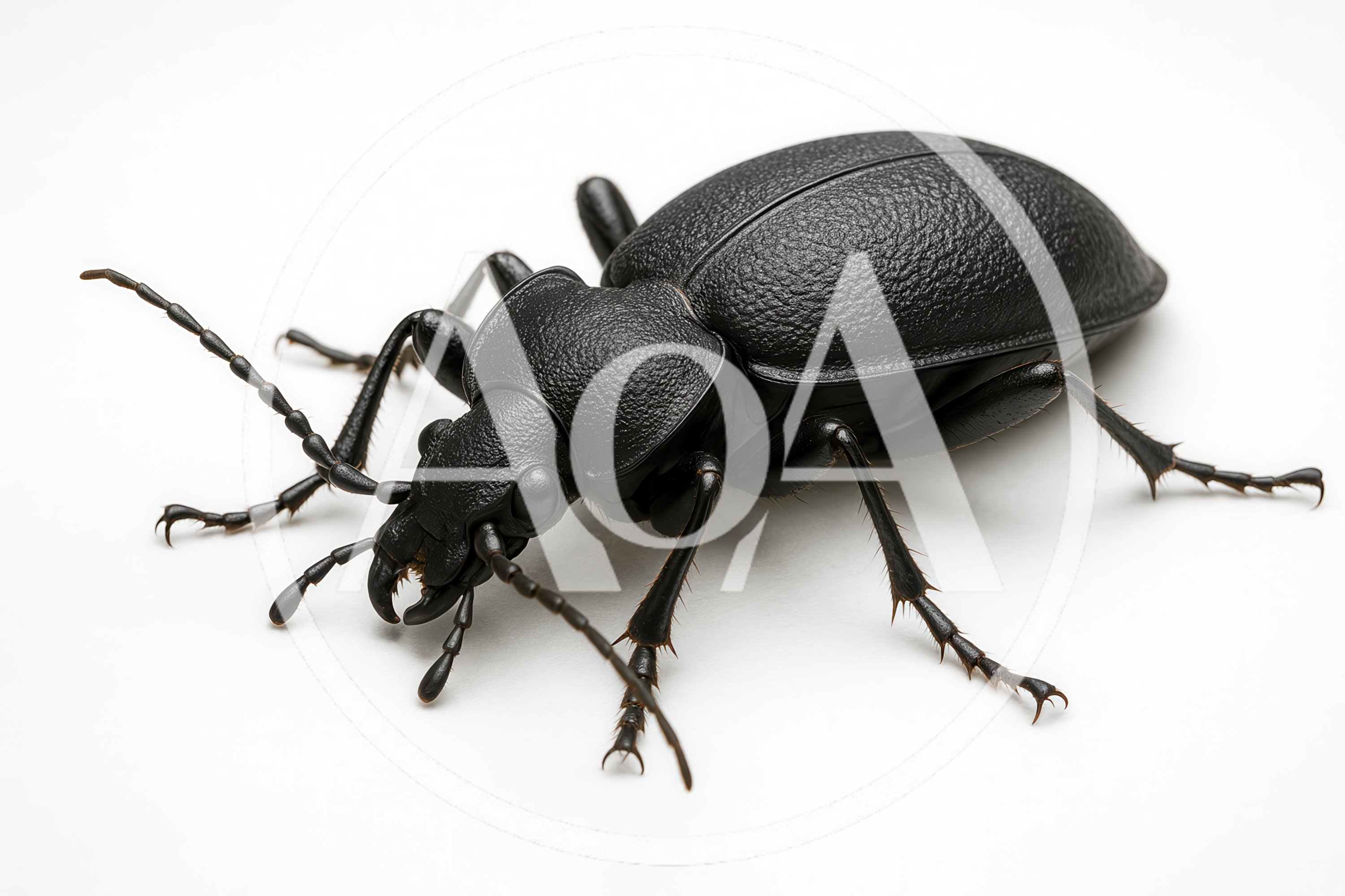 Macro Studio Shot Of A Black Ground Beetle