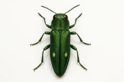 Macro Studio Shot Of A Metallic Green Beetle