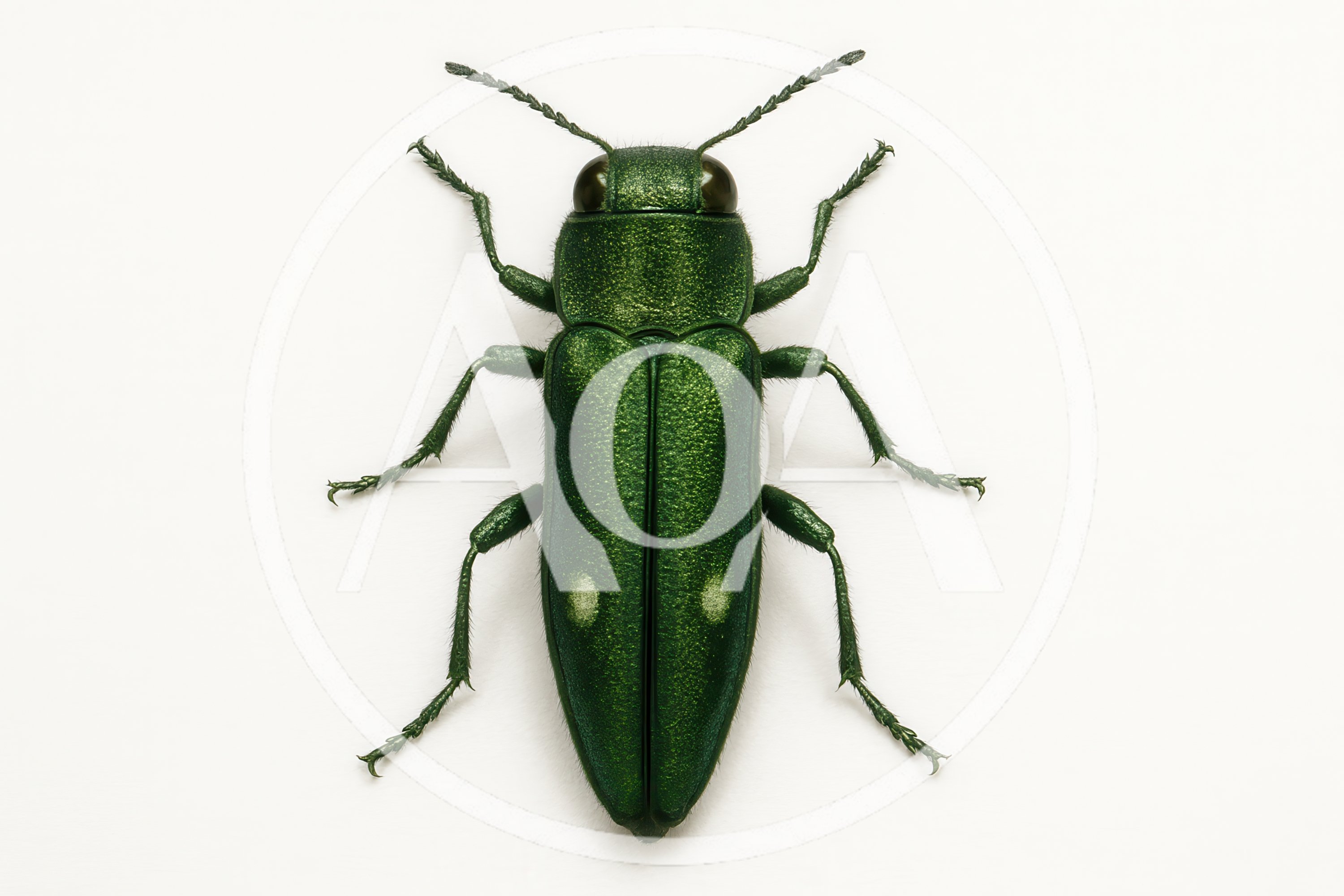 Macro Studio Shot Of A Metallic Green Beetle