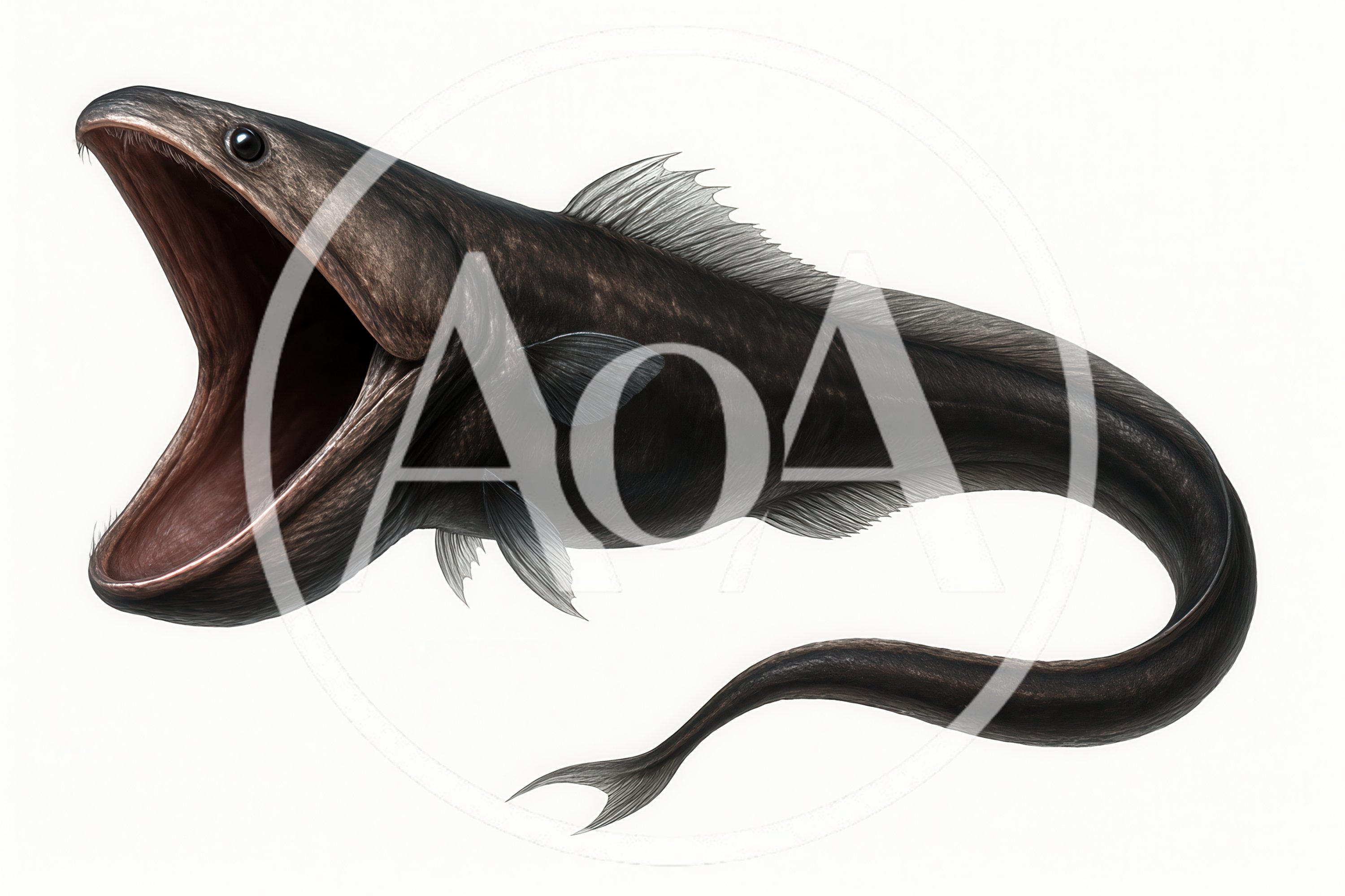 Deep Sea Gulper Eel With Open Mouth