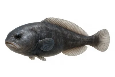 Studio Portrait Of A Black Sea Bass