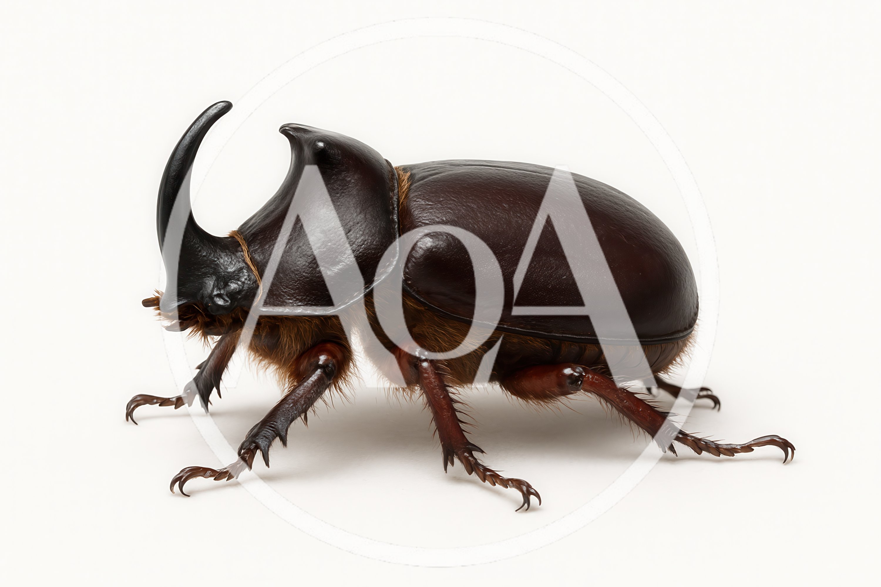 Studio Portrait Of A Rhinoceros Beetle