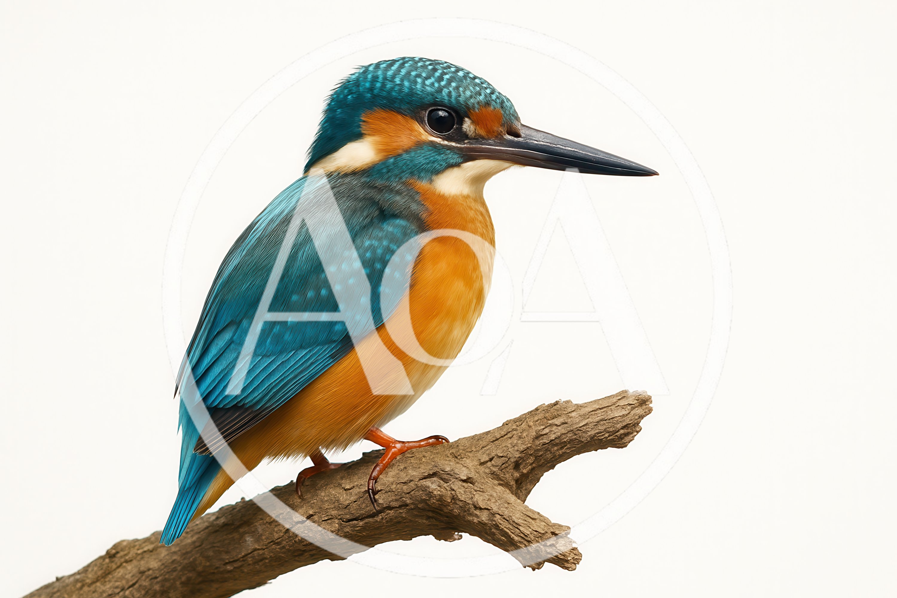 Common Kingfisher Perched On A Branch
