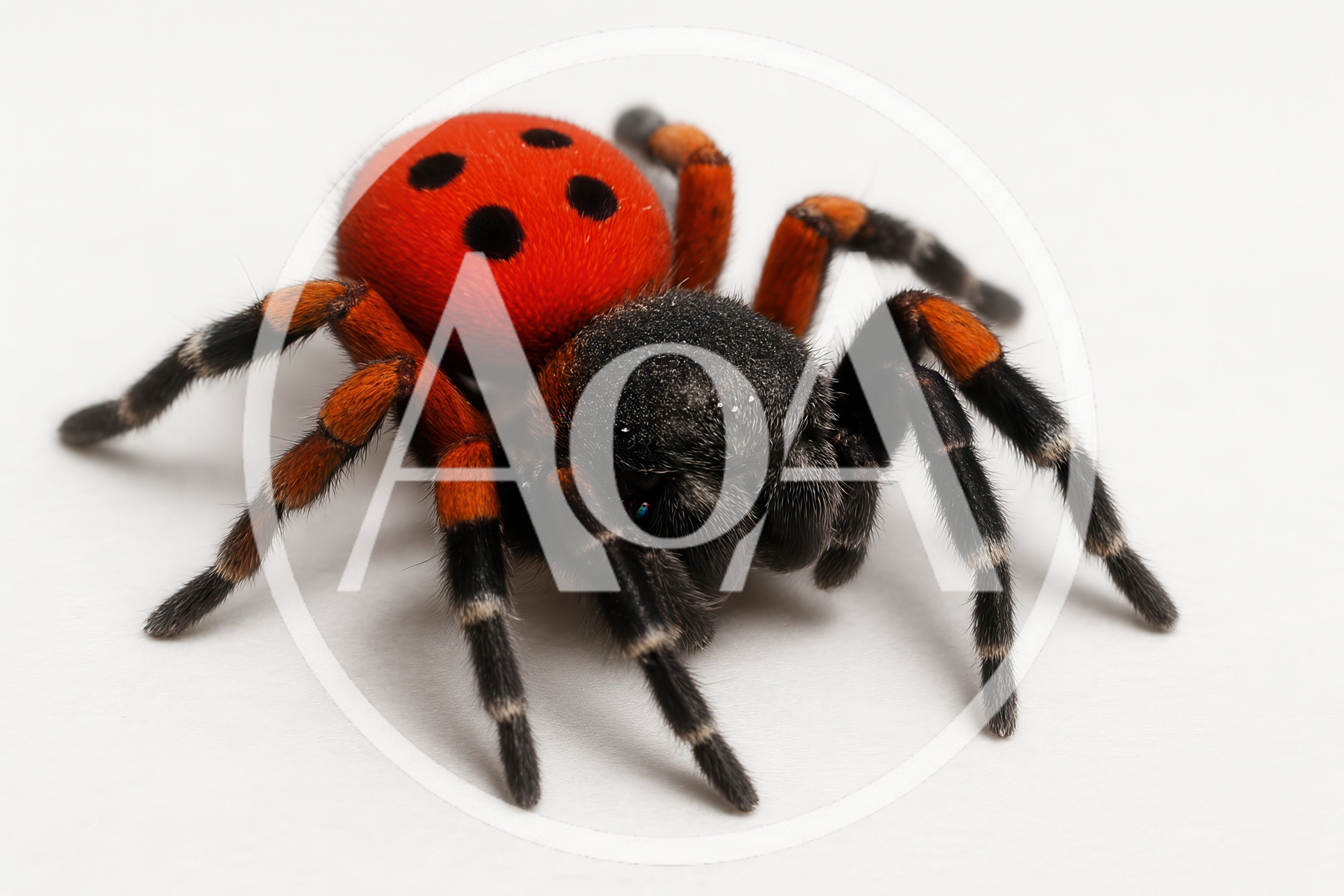 Macro Shot Of A Ladybug Patterned Spider