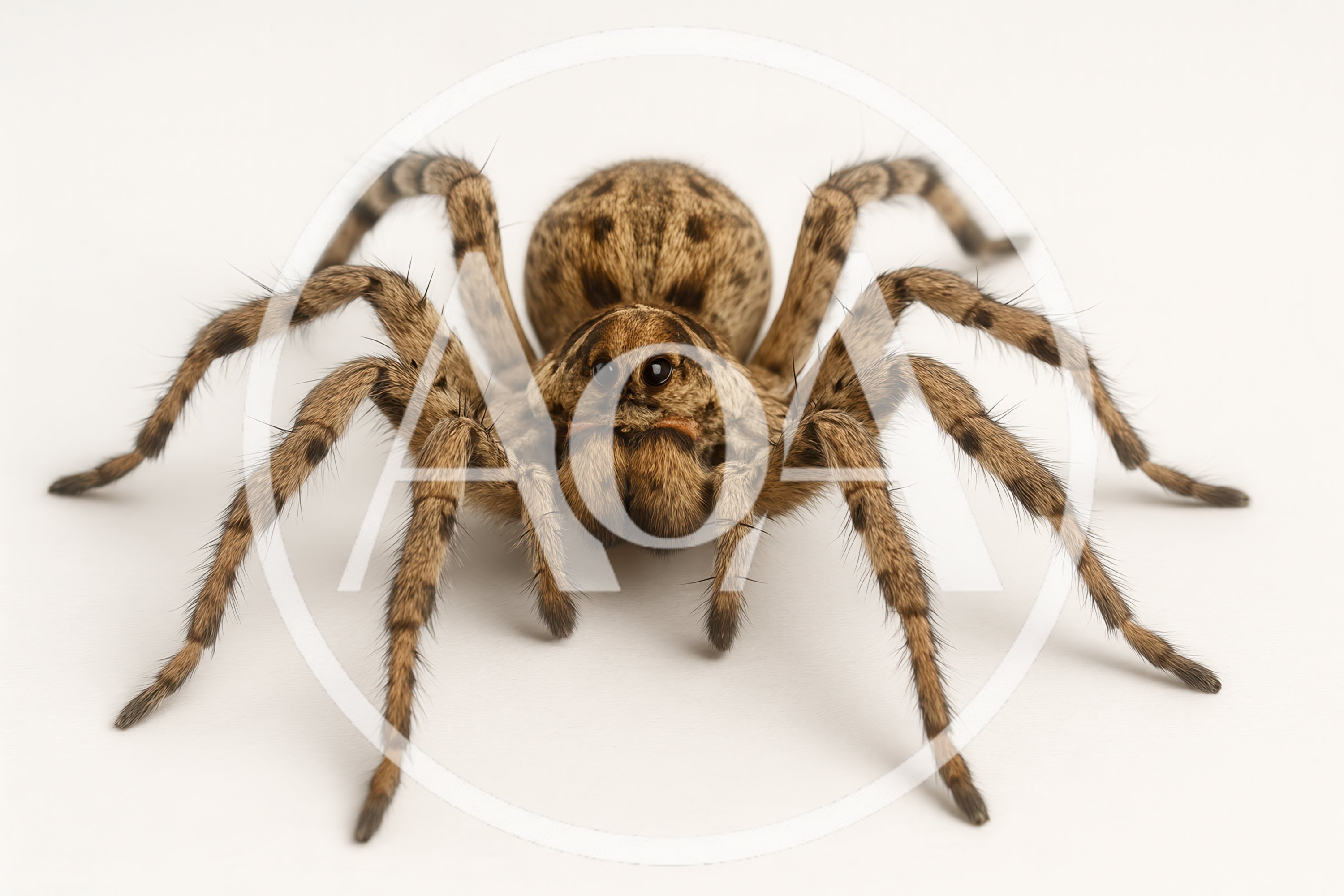 Macro Shot Of A Brown Wolf Spider
