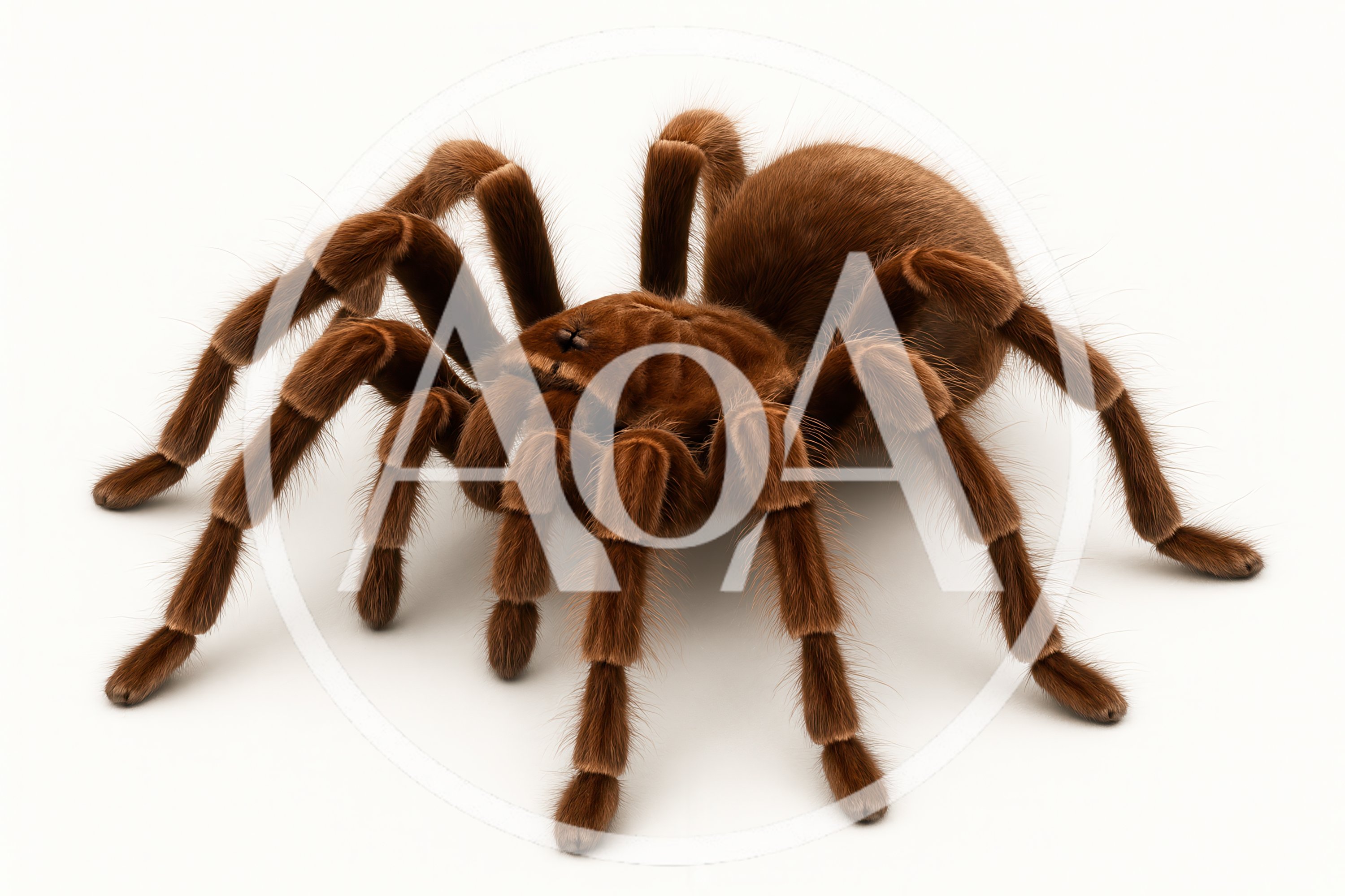 Brown Tarantula Spider Isolated On White Background