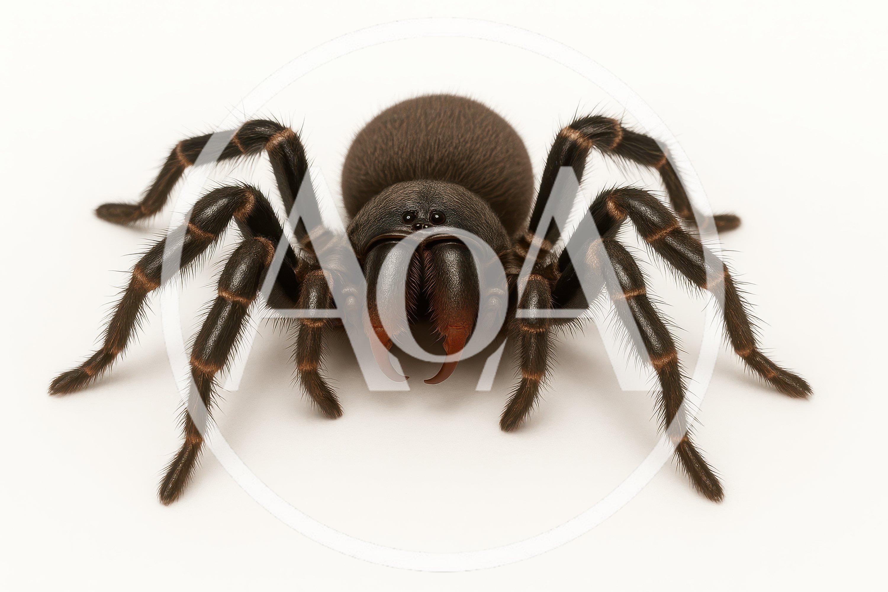 Close Up Of A Large Black Trapdoor Spider