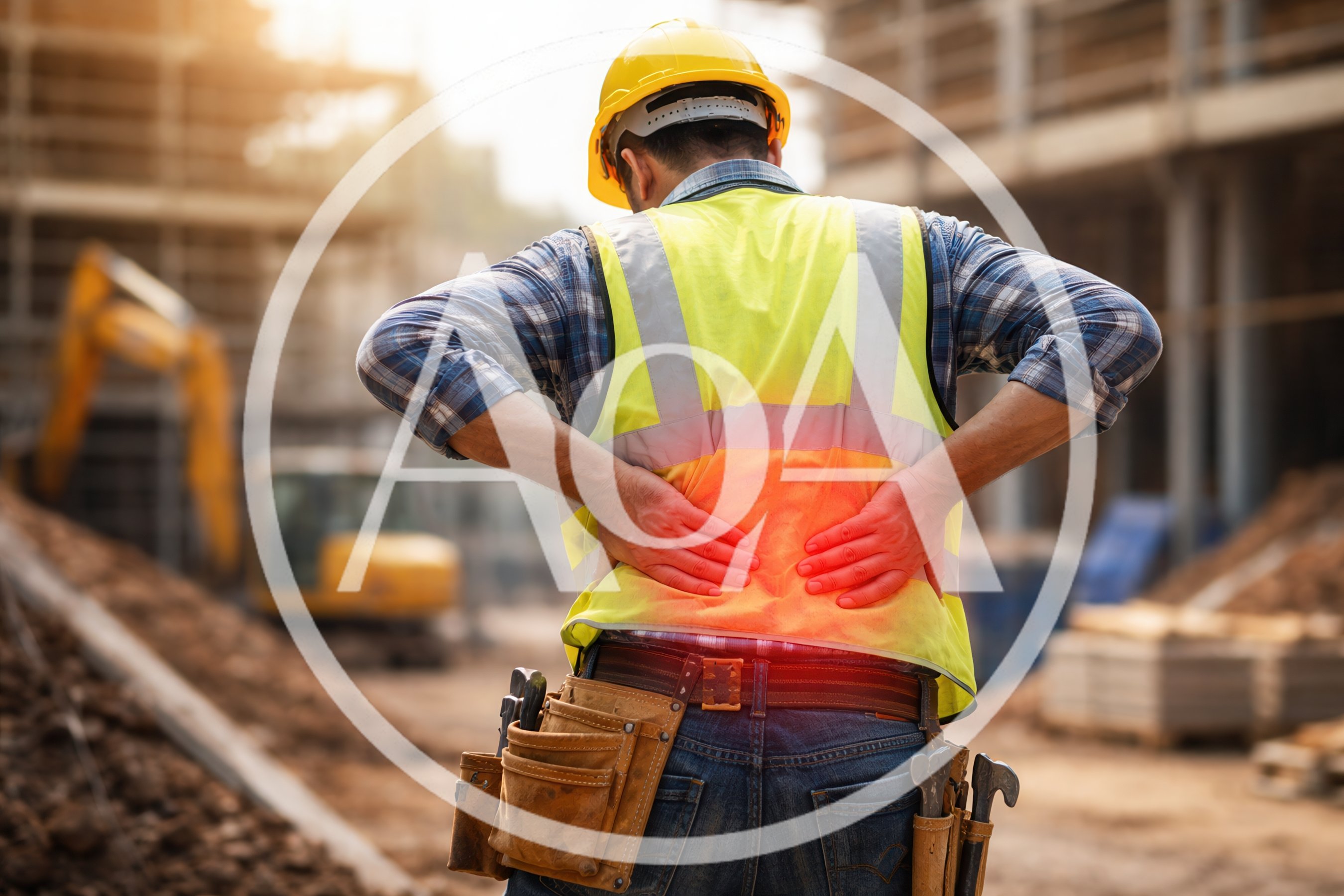 Construction Worker Suffering From Severe Lower Back Pain