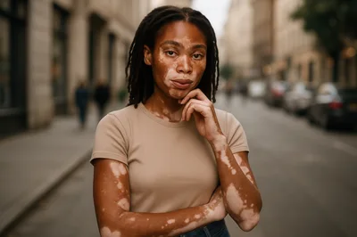 Portrait Of A Young Woman With Vitiligo