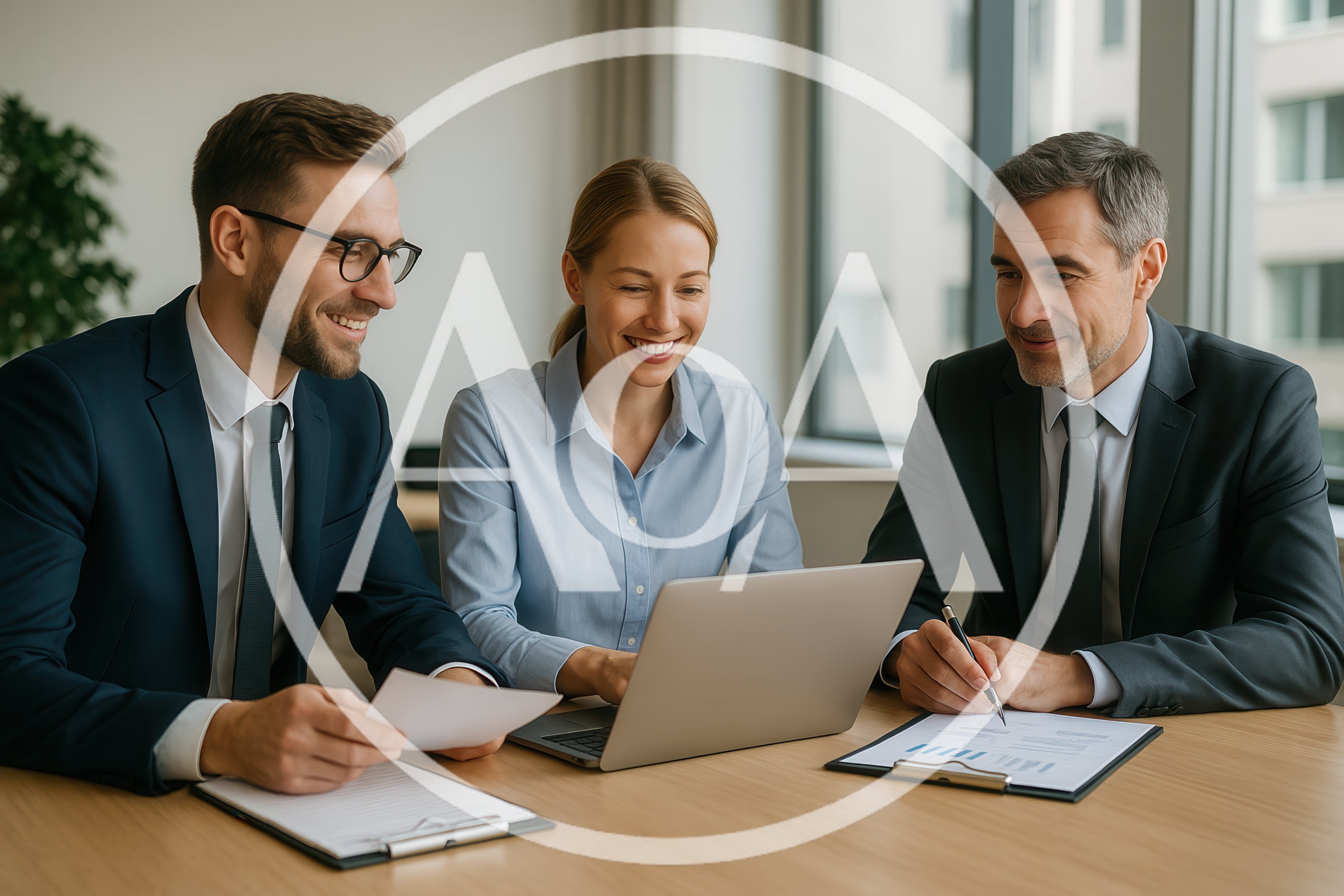 Business Professionals Collaborating During A Corporate Meeting