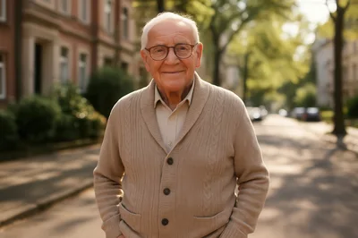 Portrait Of A Smiling Elderly Man Outdoors