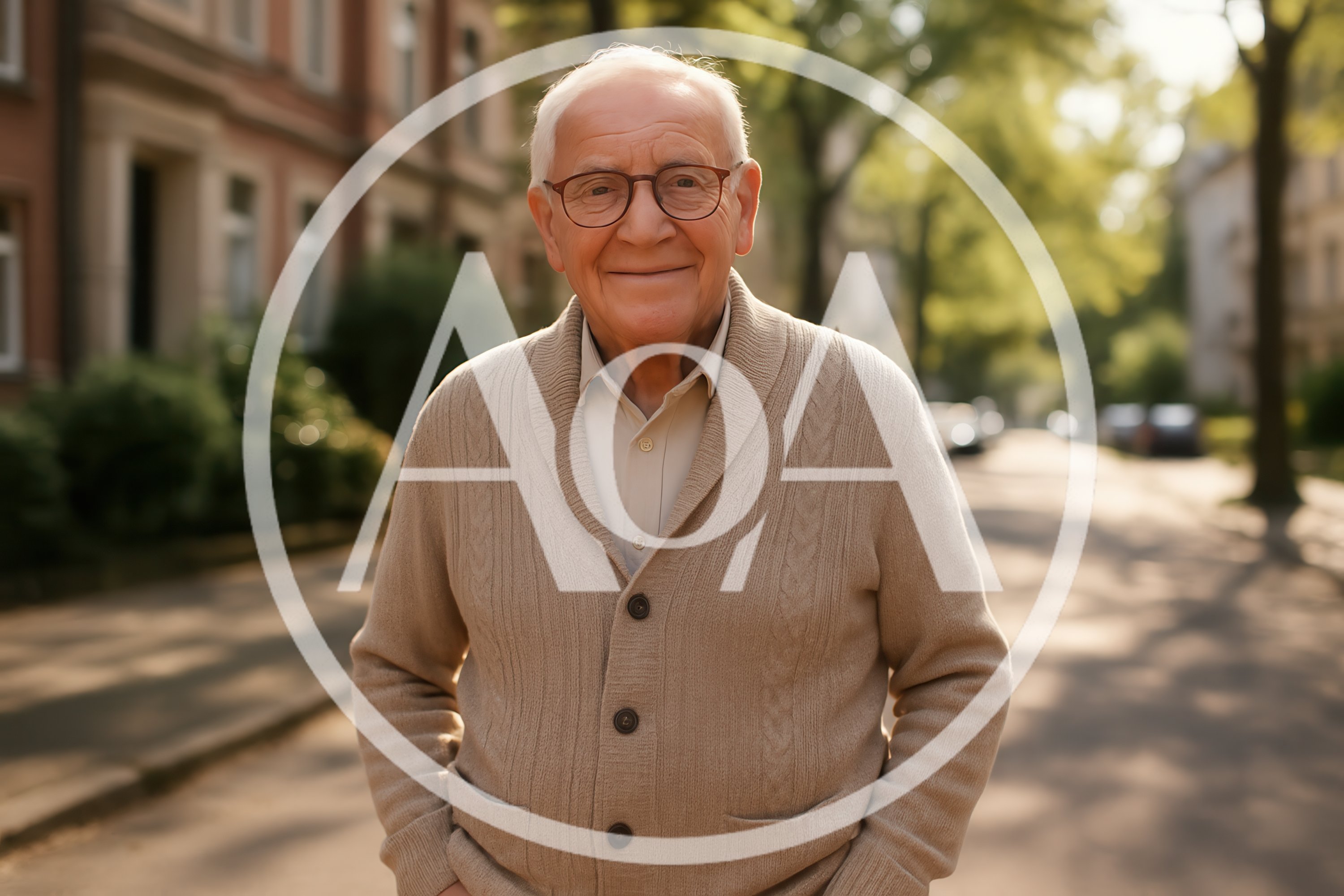 Portrait Of A Smiling Elderly Man Outdoors