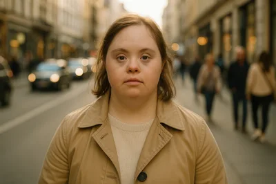 Portrait Of A Young Woman With Down Syndrome