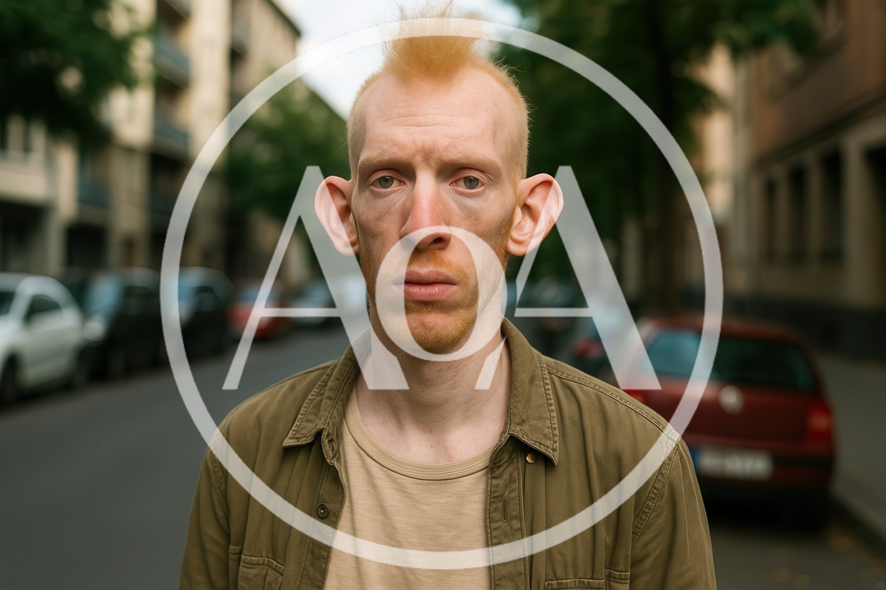 Portrait Of A Young Man With Distinctive Facial Features