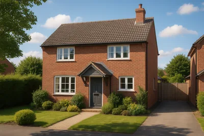 Modern Detached Brick House With Front Garden