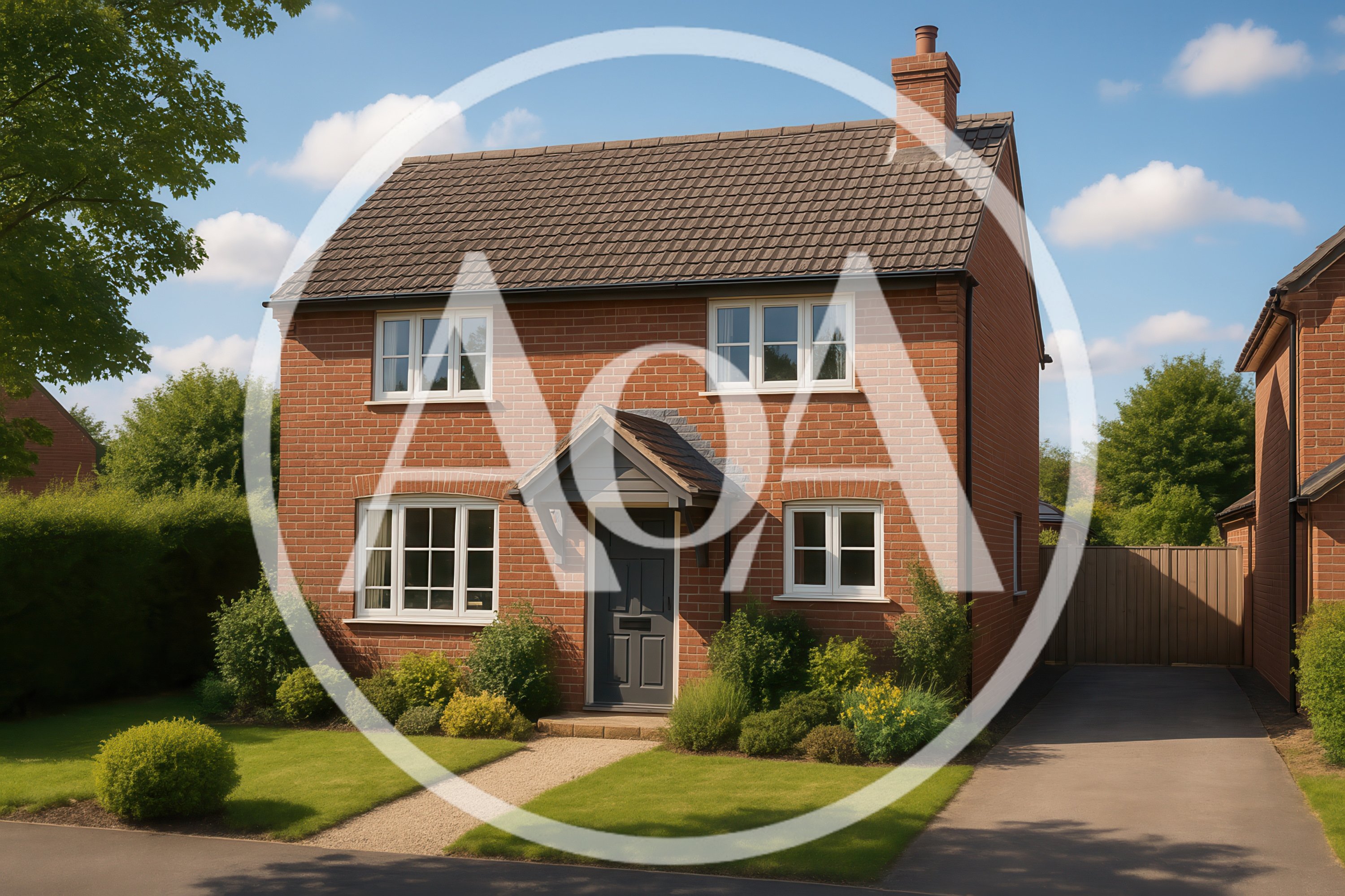 Modern Detached Brick House With Front Garden