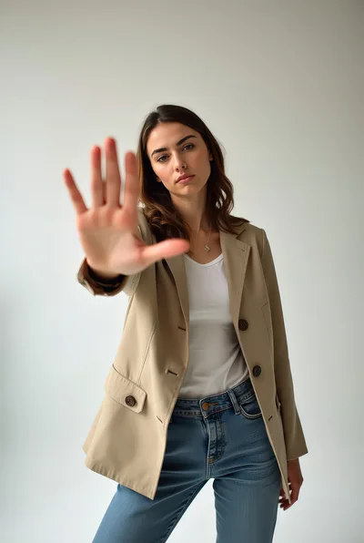 Young Woman Making A Stop Gesture