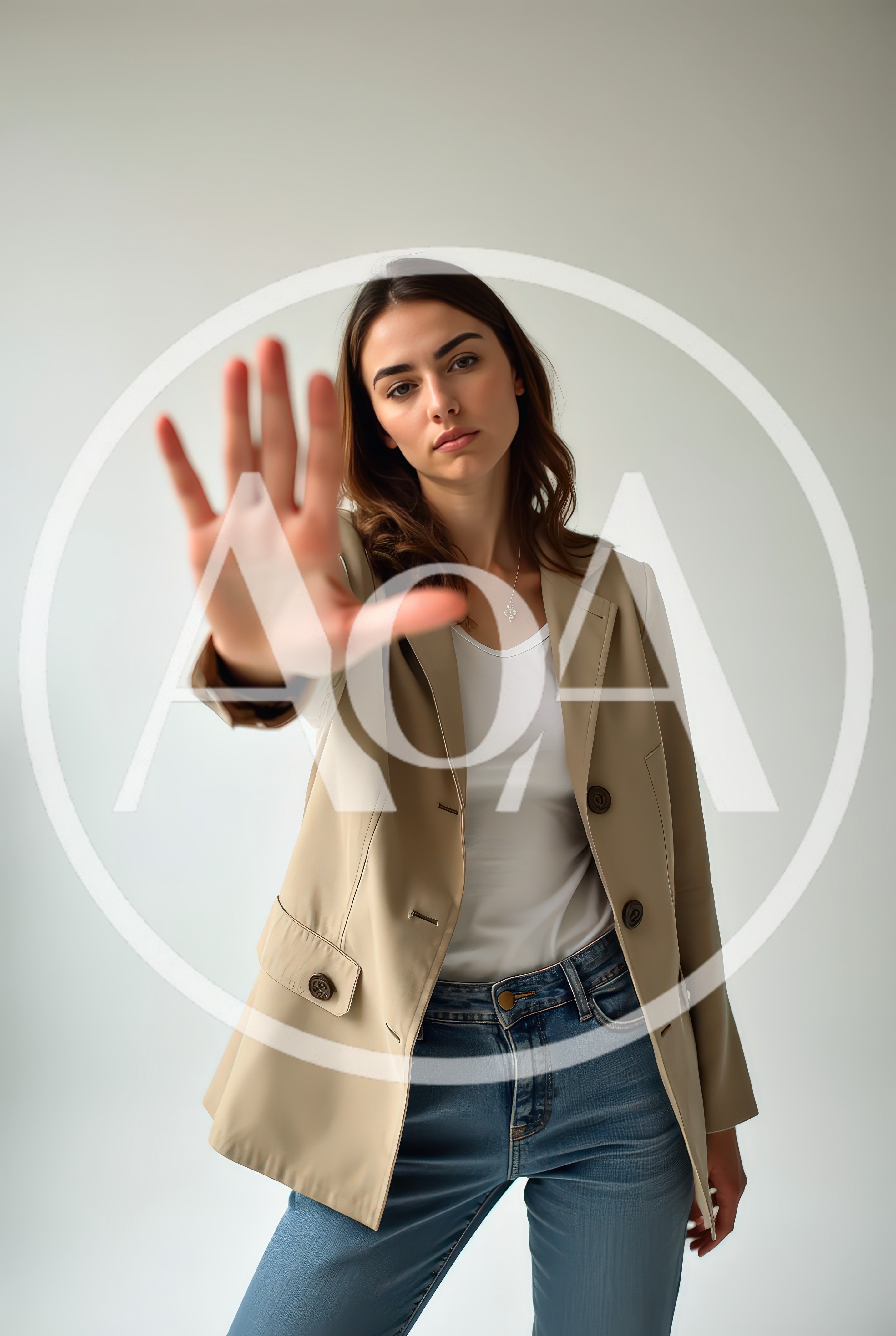 Young Woman Making A Stop Gesture