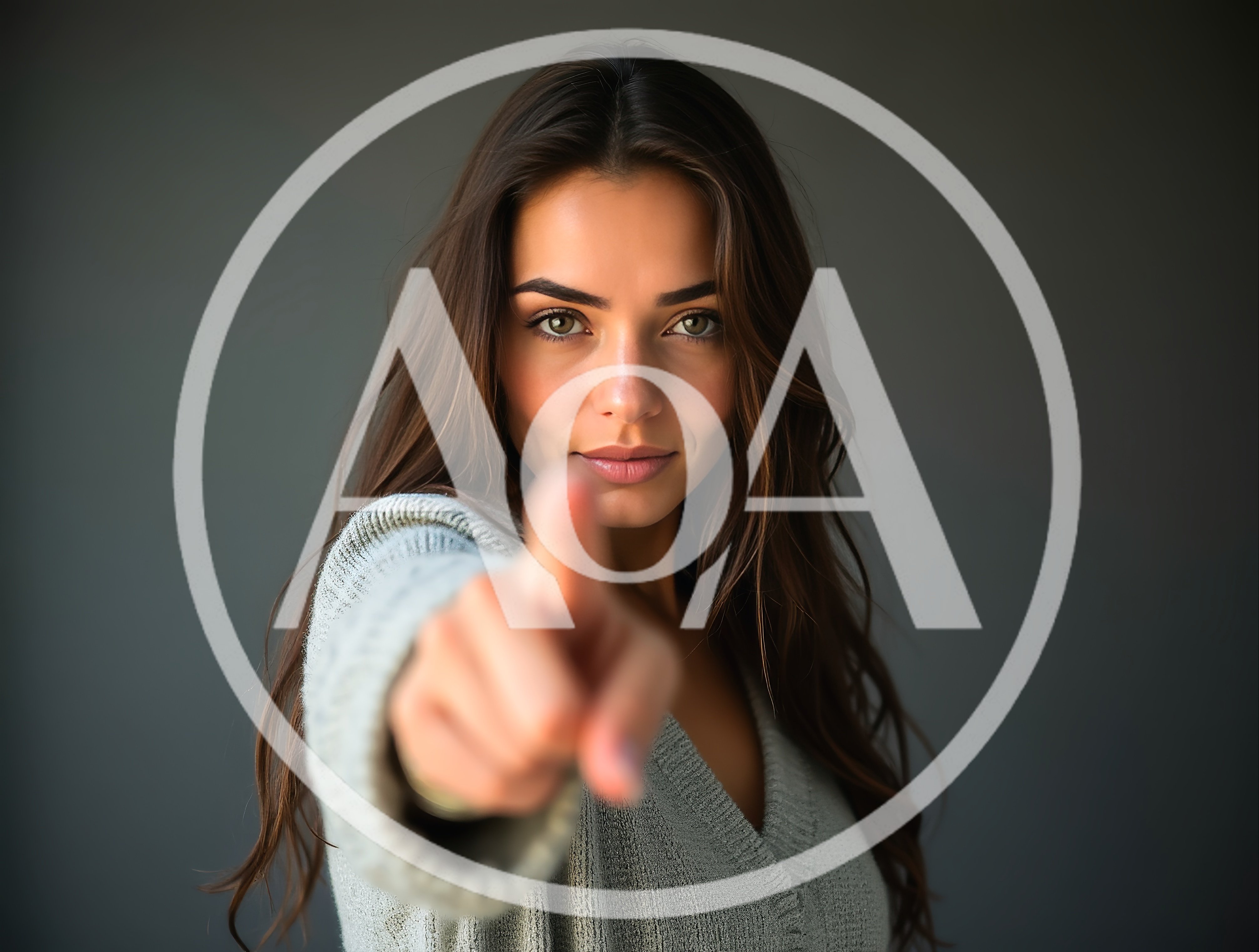 Young Woman Pointing Directly At The Camera