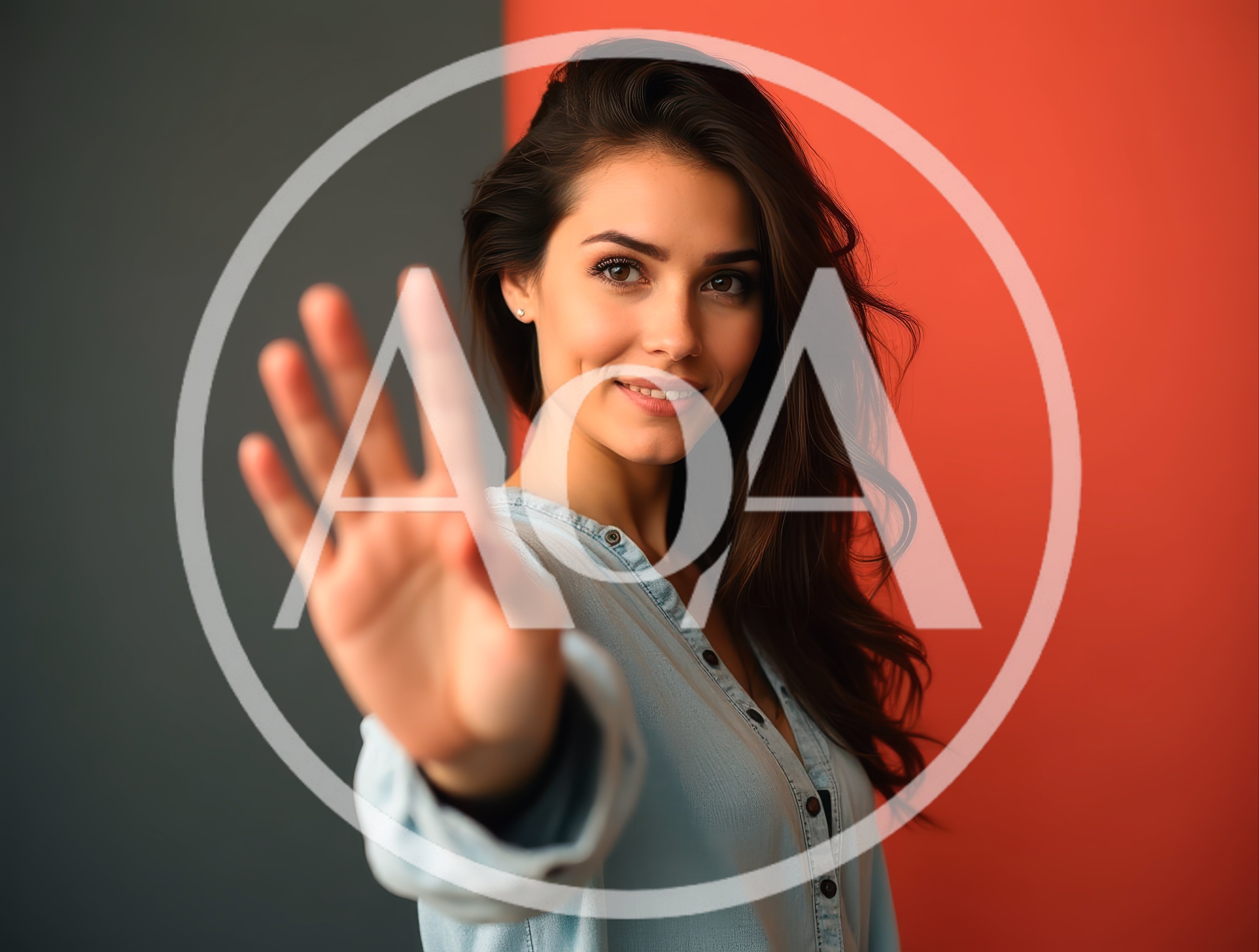 Young Woman Making A Stop Gesture With Her Hand