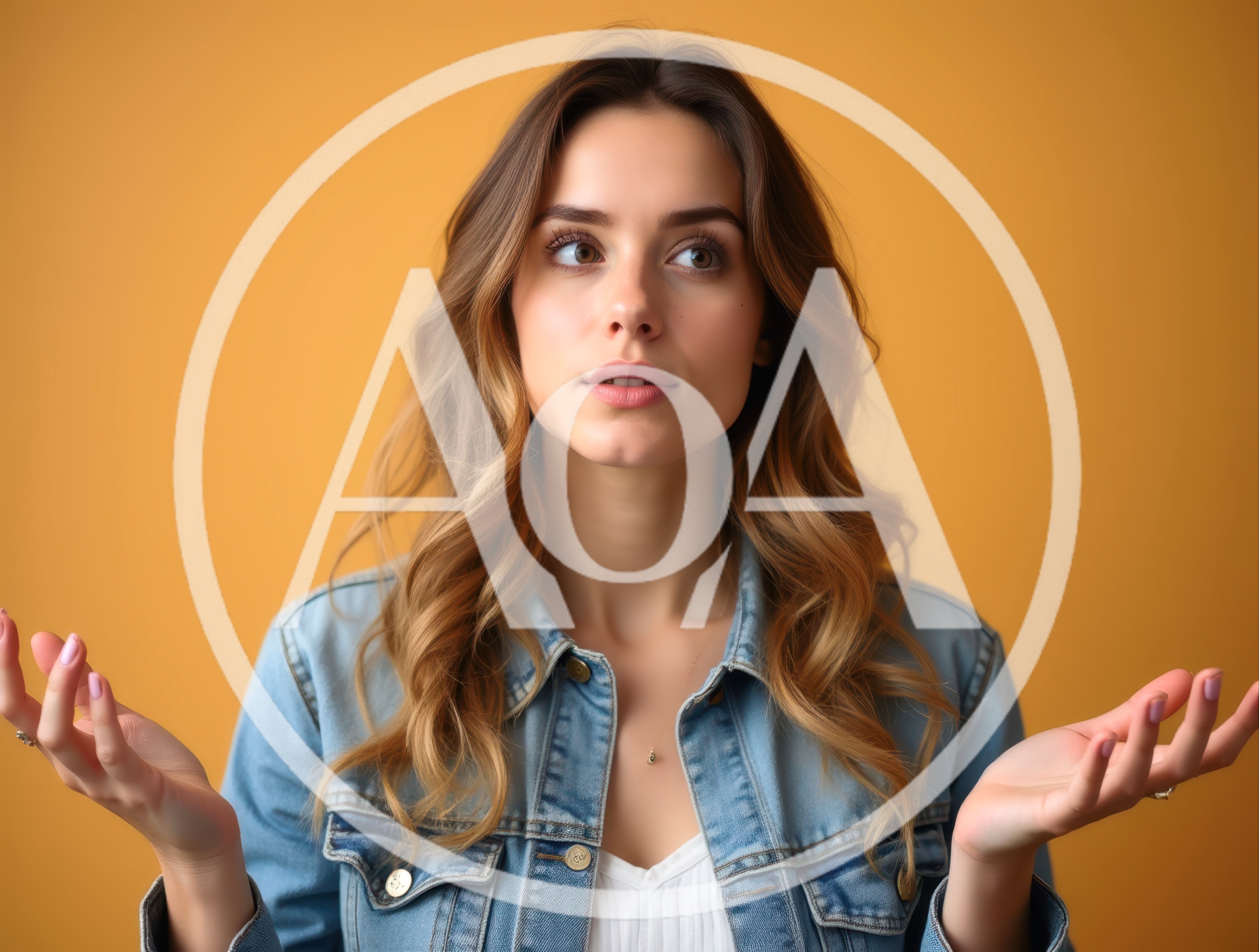 Young Woman Shrugging With Uncertain Expression