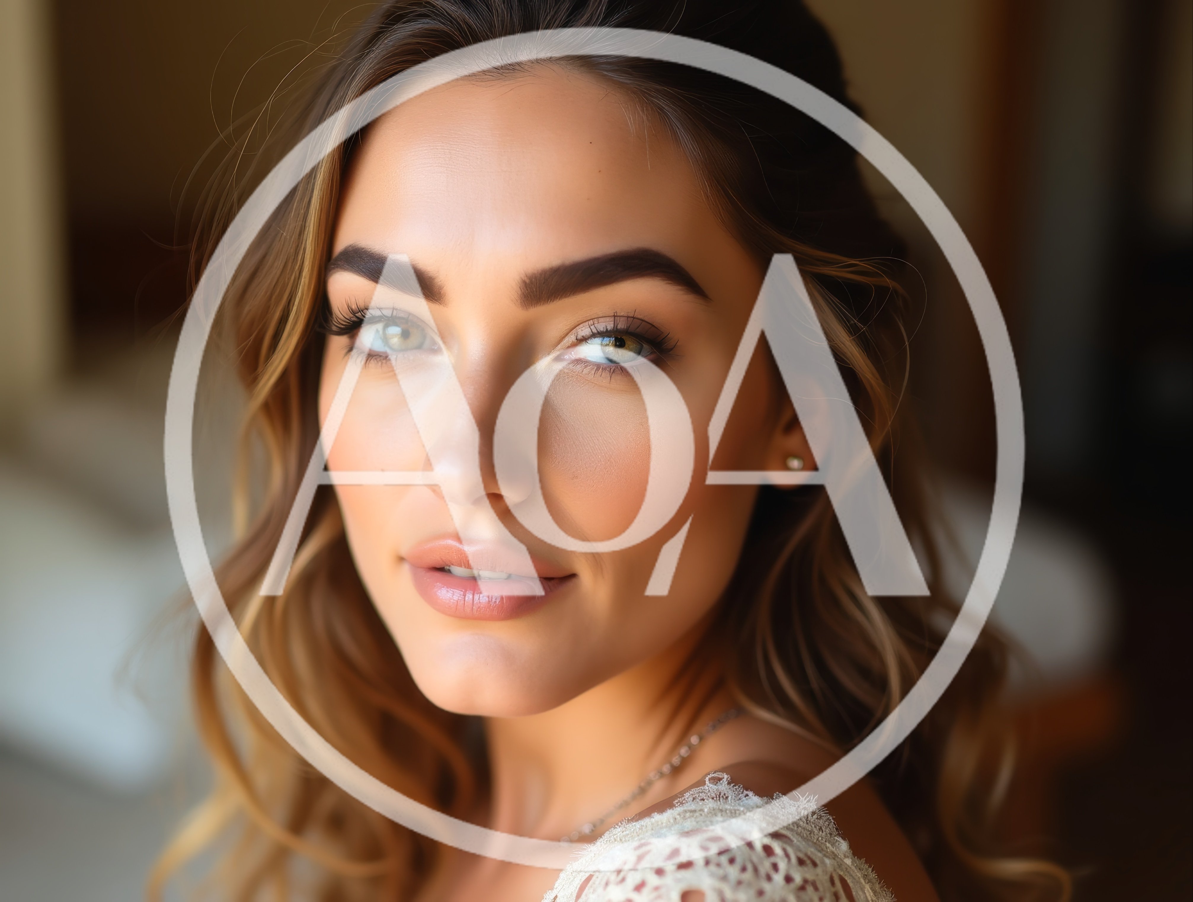 Portrait Of A Beautiful Young Woman With Wavy Hair