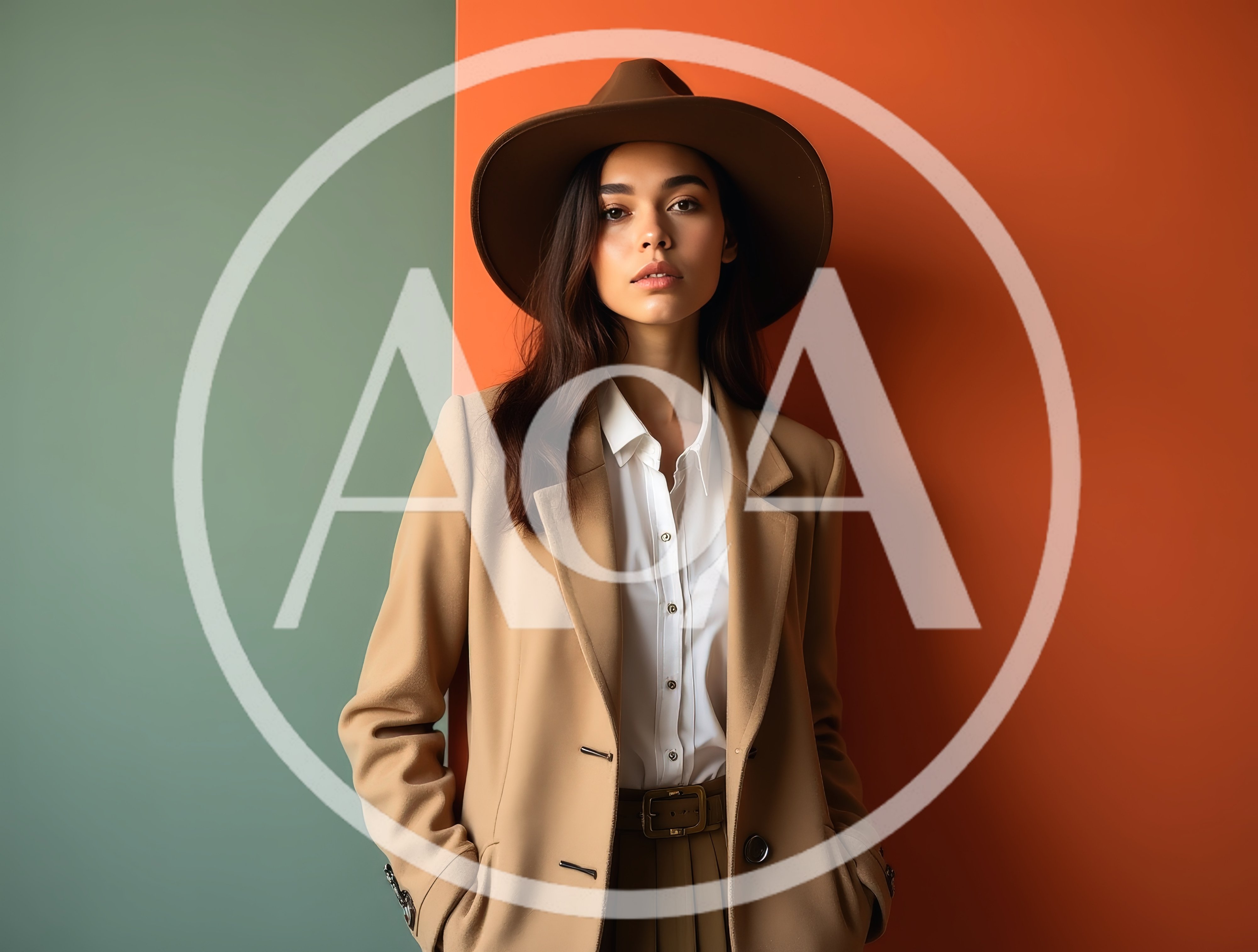 Stylish Woman Wearing Fedora And Blazer