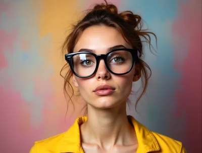 Portrait Of A Young Woman Wearing Glasses