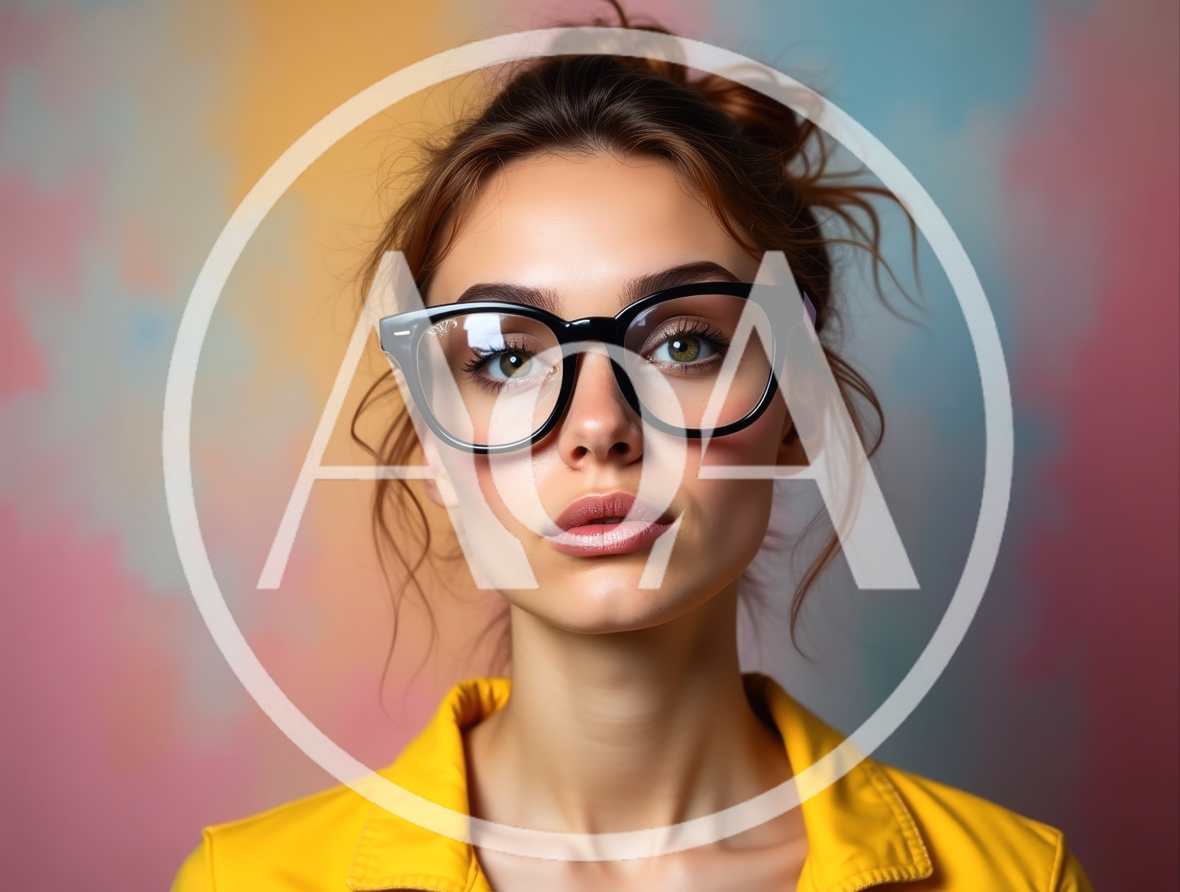 Portrait Of A Young Woman Wearing Glasses