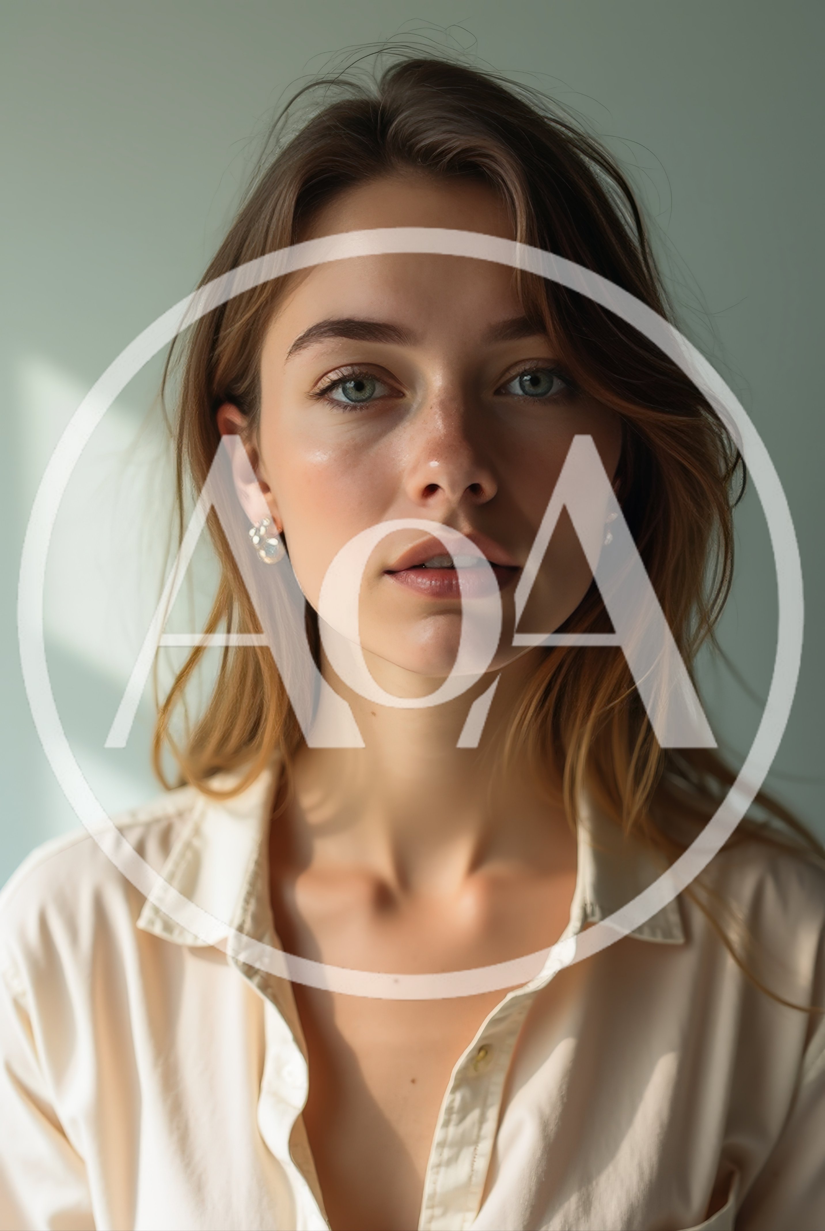 Portrait Of A Young Woman With Natural Makeup