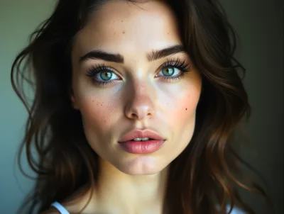 Portrait Of A Young Woman With Natural Makeup