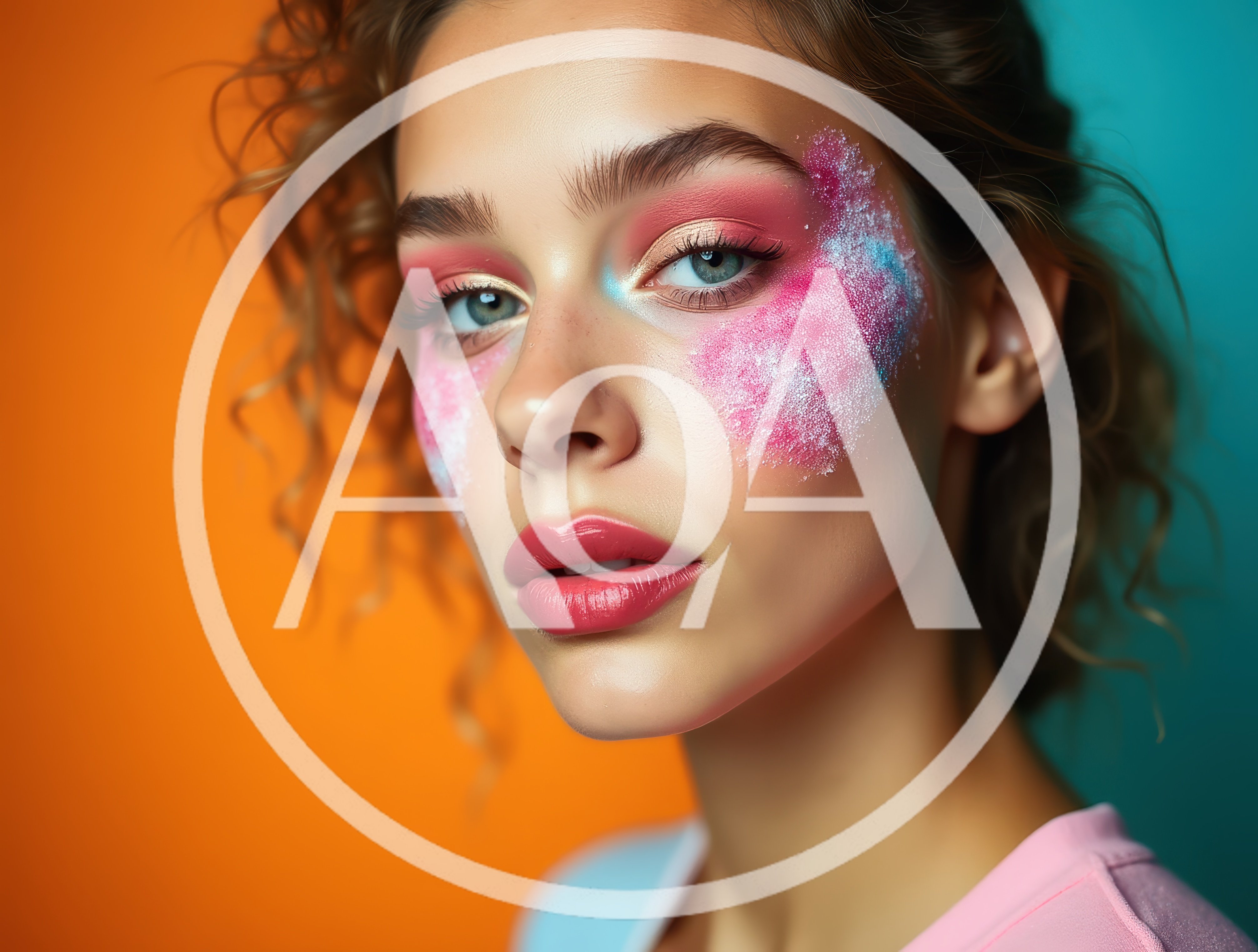 Portrait Of A Young Woman With Artistic Makeup
