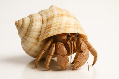 Hermit Crab Inside A Spiral Seashell
