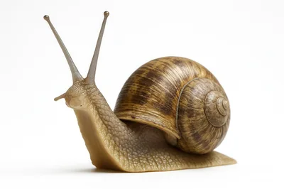 Studio Portrait Of A Garden Snail