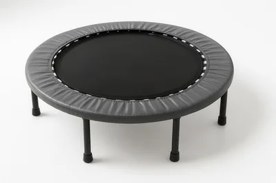 Small Round Fitness Trampoline On White Background