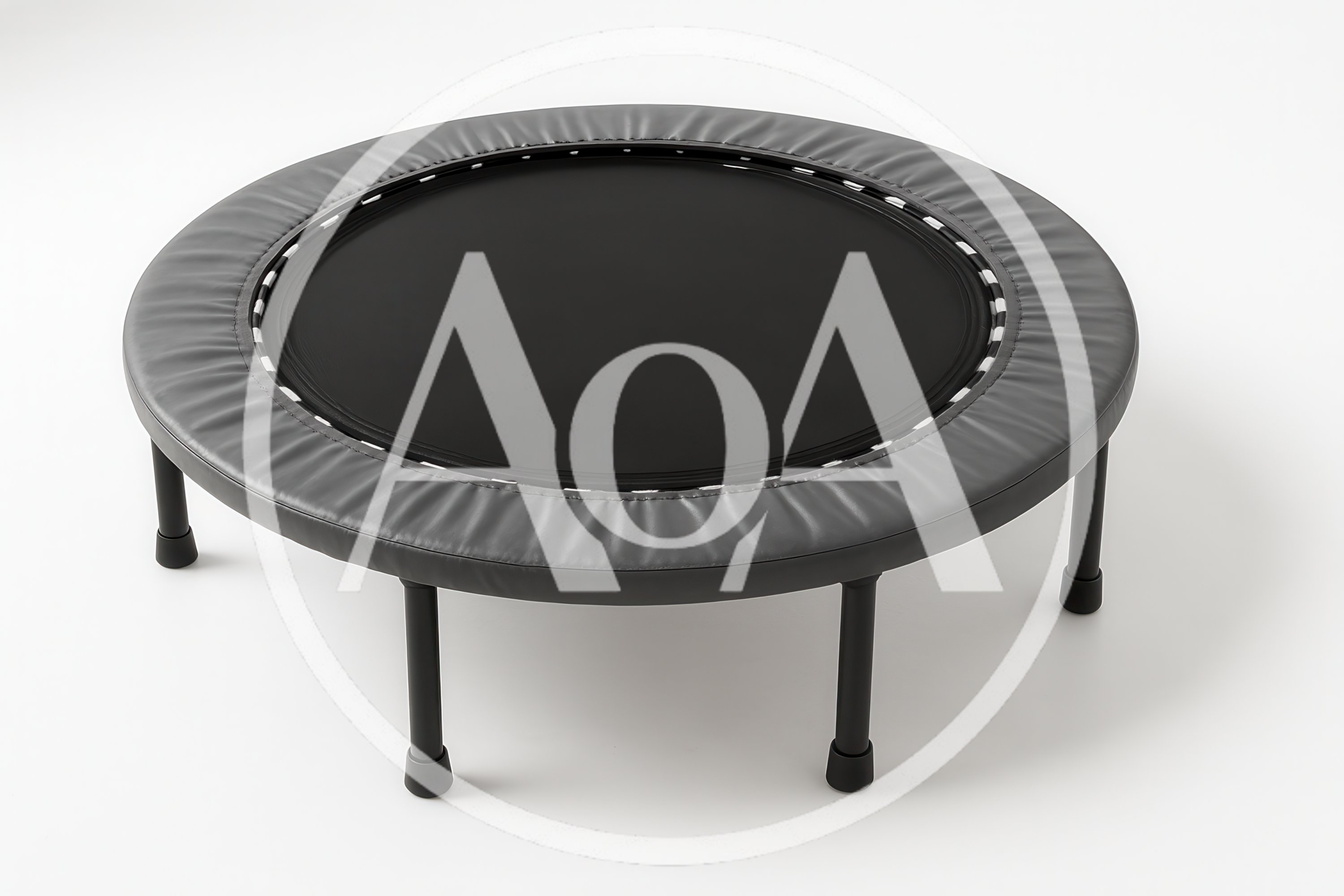Small Round Fitness Trampoline On White Background
