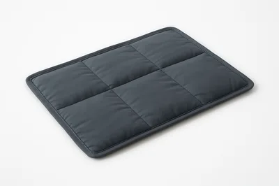 Dark Grey Padded Rectangular Pet Mat