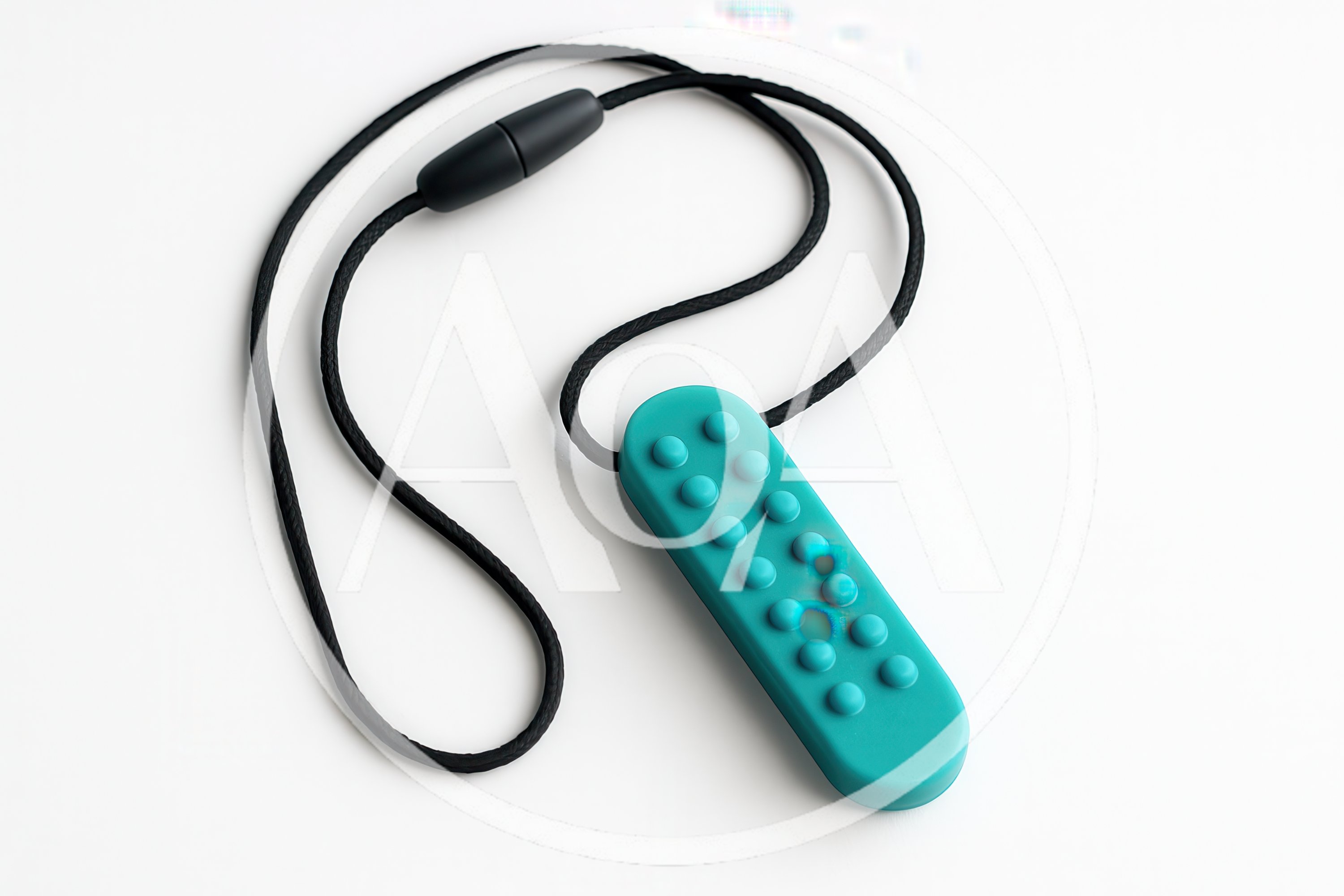 Teal Silicone Sensory Chew Necklace Pendant