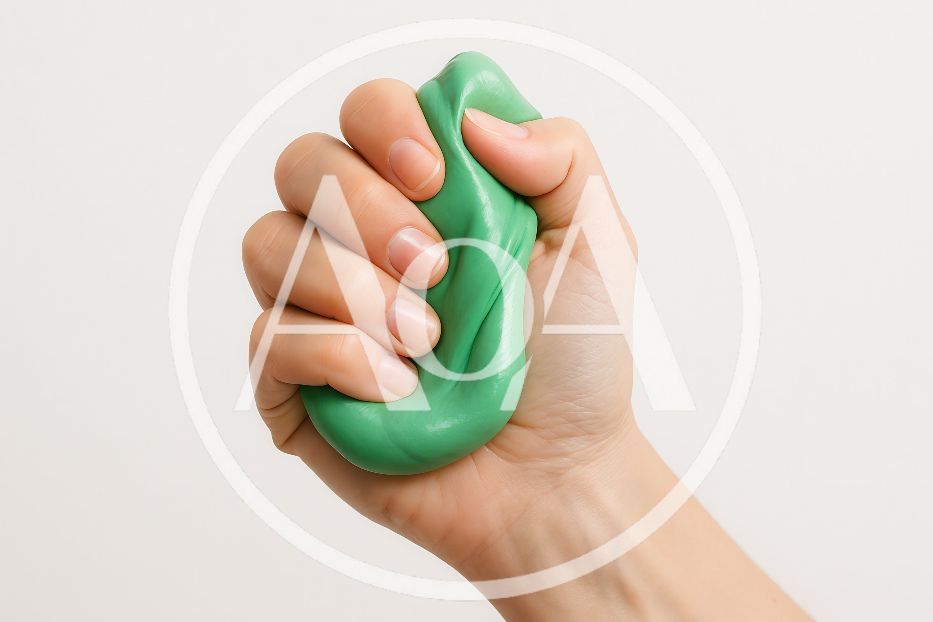 Hand Squeezing Green Putty Stress Relief Toy