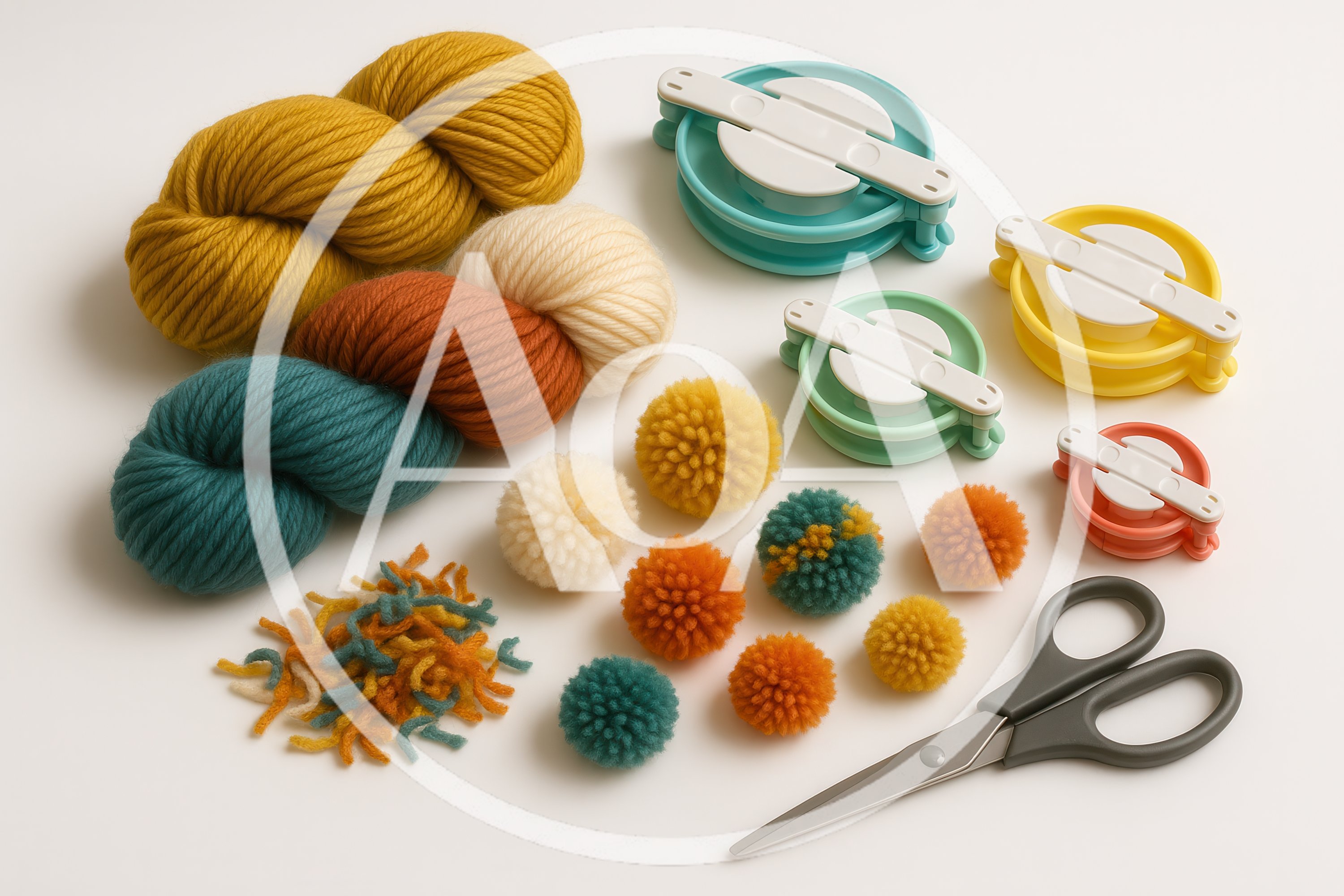 DIY Pom Pom Making Craft Supplies and Tools