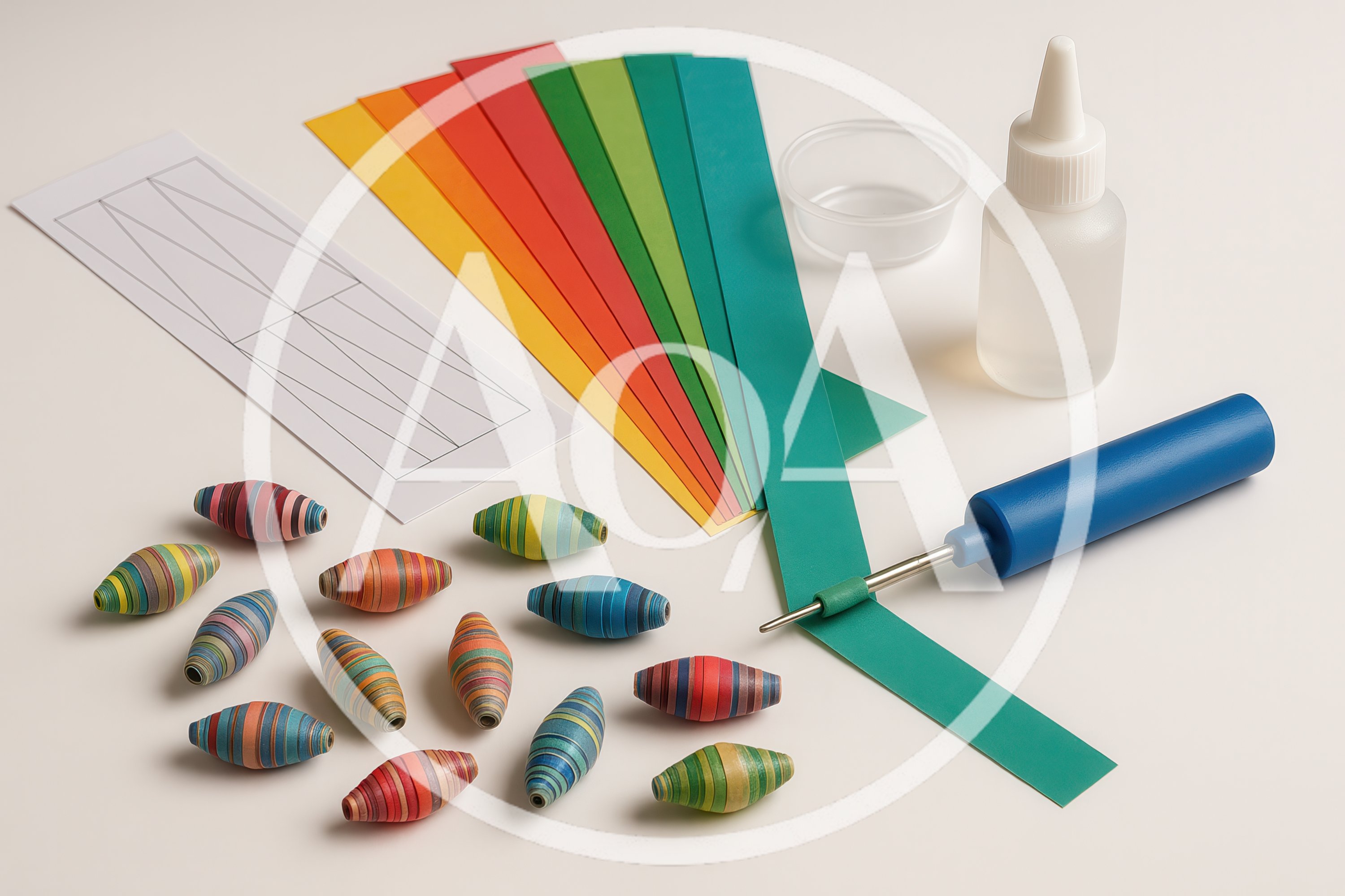 Paper Bead Making Craft Kit Supplies