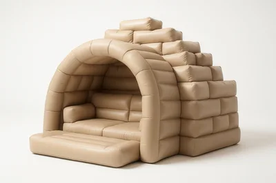 Modern Beige Inflatable Modular Lounge Pod