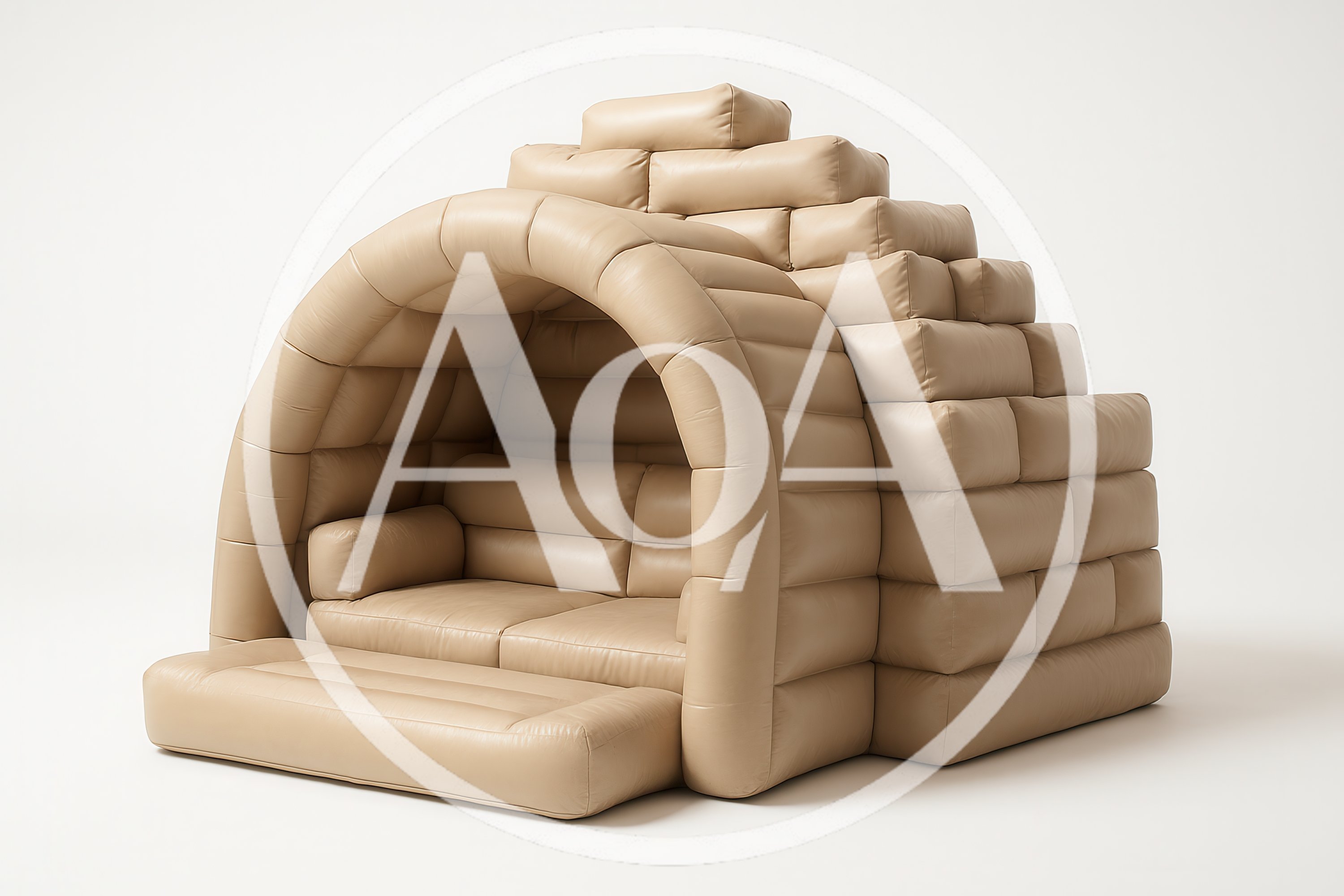 Modern Beige Inflatable Modular Lounge Pod